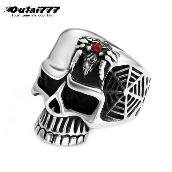 cluster rings stainless steel ring signet spider web animal fashion jewelry 2021 black punk gothic large men skull wide accessories, Golden;silver
cluster rings stainless steel ring signet spider web animal fashion jewelry 2021 black punk gothic large men skull wide accessories, Golden;silver