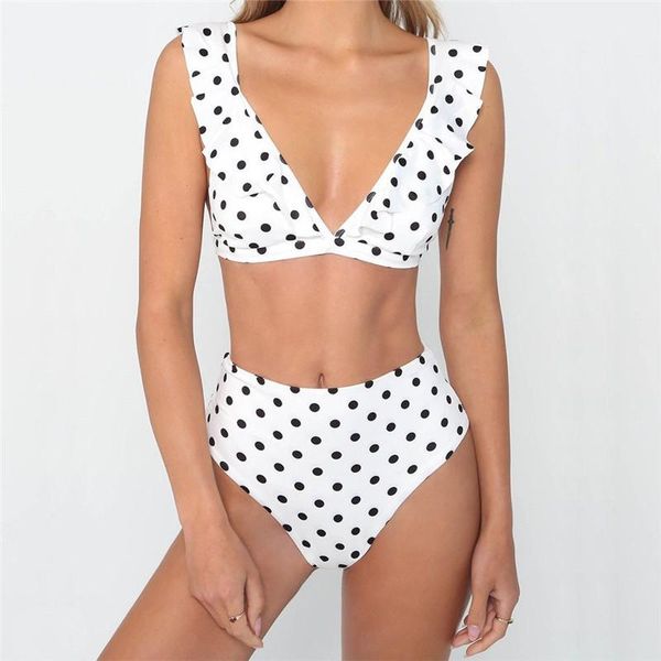 one-piece suits dot printing ladies summer swimming wear high waist ruffles v neck padded bra swimsuit bathing suit swimwear
one-piece suits dot printing ladies summer swimming wear high waist ruffles v neck padded bra swimsuit bathing suit swimwear