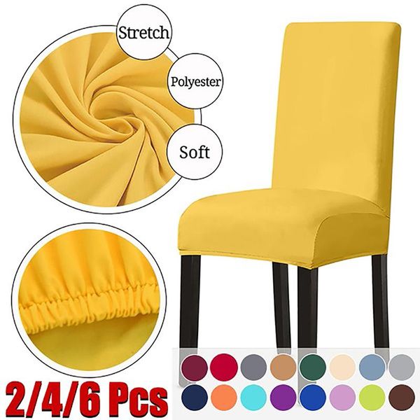 1/2/4/6pcs spandex elastic dining chair cover covers for room/kitchen stretch