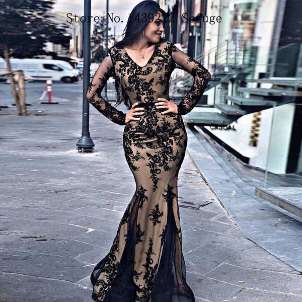 party dresses muslim elegant black v neck evening prom mermaid lace appliques vestidos de fiesta noche robe soiree plus size, White;black
party dresses muslim elegant black v neck evening prom mermaid lace appliques vestidos de fiesta noche robe soiree plus size, White;black