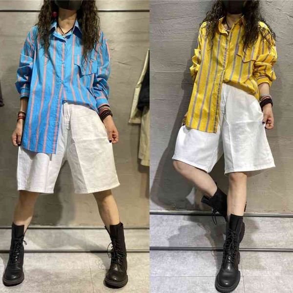 spring and summer korean fashion new casual loose blouse striped long sleeve square collar street style blouse 210421, White
spring and summer korean fashion new casual loose blouse striped long sleeve square collar street style blouse 210421, White