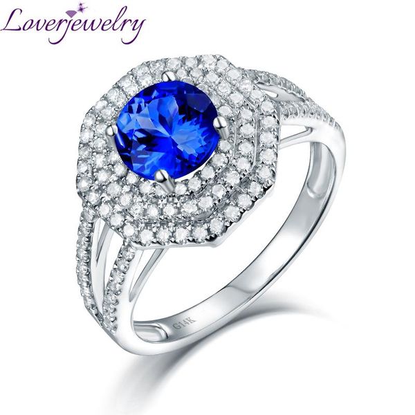 cluster rings loverjewelry women vintage round 7mm 14kt white gold natural diamond tanzanite ring fine jewelry for wife anniversary gift, Golden;silver
cluster rings loverjewelry women vintage round 7mm 14kt white gold natural diamond tanzanite ring fine jewelry for wife anniversary gift, Golden;silver