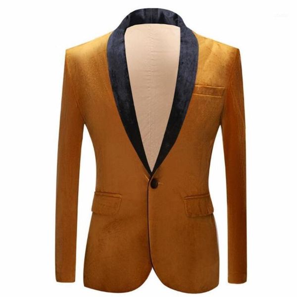 men's suits & blazers gold velvet suit jacket groom wedding solid color stage singer slim fashion chaquetas de trajes robe mariée terno, White;black
men's suits & blazers gold velvet suit jacket groom wedding solid color stage singer slim fashion chaquetas de trajes robe mariée terno, White;black