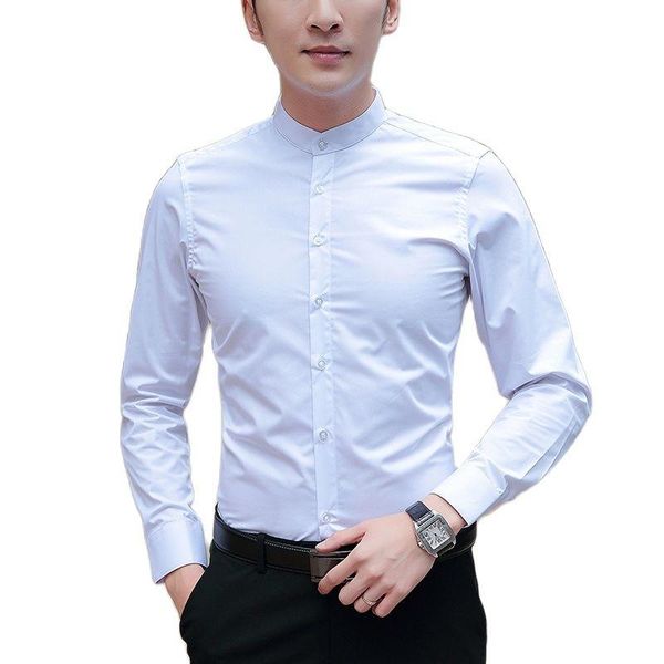 men's casual shirts brand 2021 men business long sleeve stand collar cotton male shirt slim fit designs fahion -5xl, White;black
men's casual shirts brand 2021 men business long sleeve stand collar cotton male shirt slim fit designs fahion -5xl, White;black