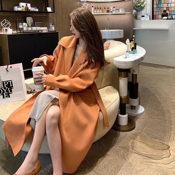 women's trench coats women woolen coat long over-the-knee autumn winter thick outfits slim outerwear fashion elegant jacket, Tan;black
women's trench coats women woolen coat long over-the-knee autumn winter thick outfits slim outerwear fashion elegant jacket, Tan;black