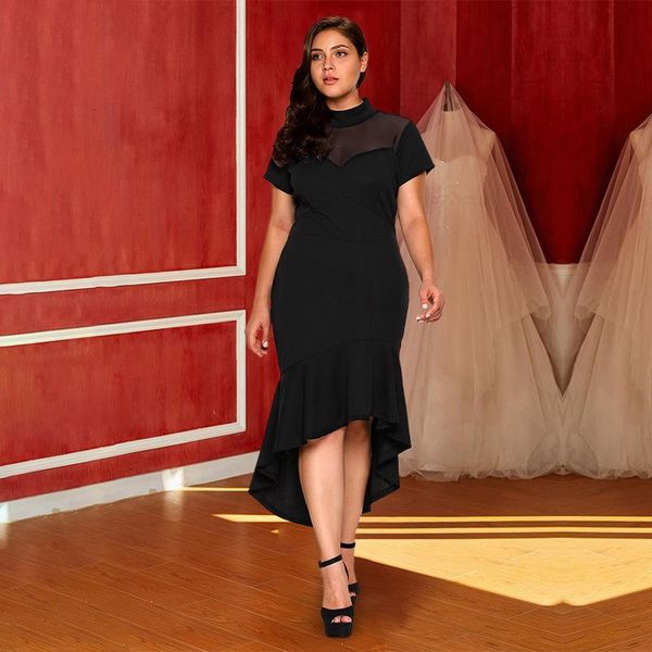 plus size dresses 2021 fashion women summer party dress female stand collar short sleeve mesh see through bodycon mermaid, Black
plus size dresses 2021 fashion women summer party dress female stand collar short sleeve mesh see through bodycon mermaid, Black