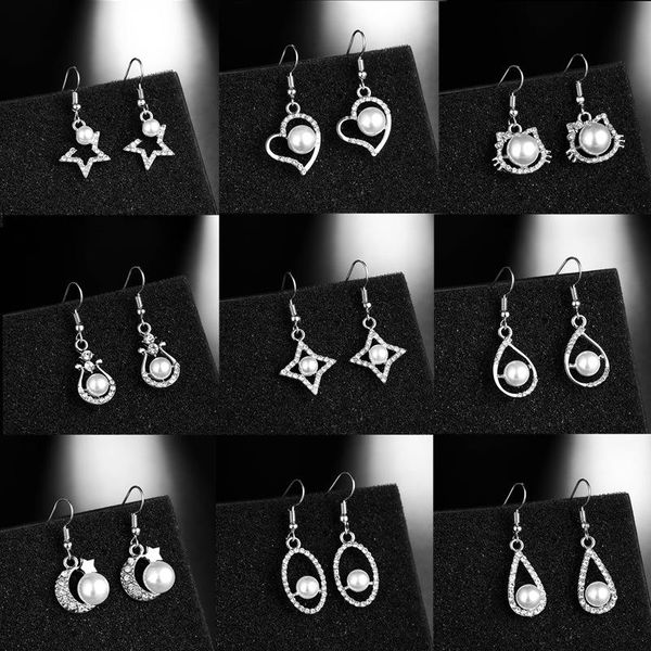 dangle & chandelier classic luxury pearl rhinestone earrings ear hooks star moon geometric pendant wedding banquet jewelry for women, Silver
dangle & chandelier classic luxury pearl rhinestone earrings ear hooks star moon geometric pendant wedding banquet jewelry for women, Silver