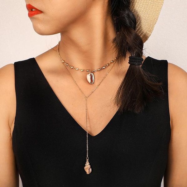 pendant necklaces bohemian female shell conch necklace women's gold long clavicle chain jewelry fashion beach party accessories girl gi, Silver
pendant necklaces bohemian female shell conch necklace women's gold long clavicle chain jewelry fashion beach party accessories girl gi, Silver