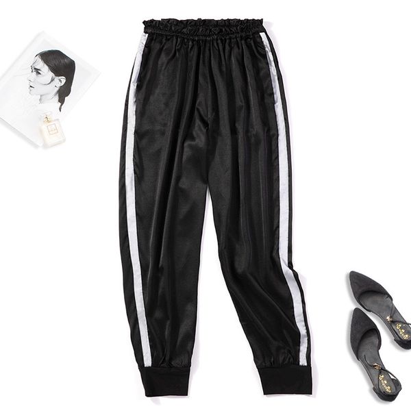 pants women's 96% silk 4% spandex elastic waist jogger harem pants trousers black l xl 2xl jn518, Black;white
pants women's 96% silk 4% spandex elastic waist jogger harem pants trousers black l xl 2xl jn518, Black;white
