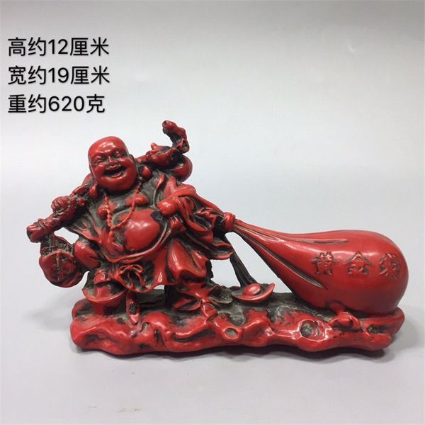 china old beijing old goods red coral carving character maitreya buddha statue, Brown
china old beijing old goods red coral carving character maitreya buddha statue, Brown