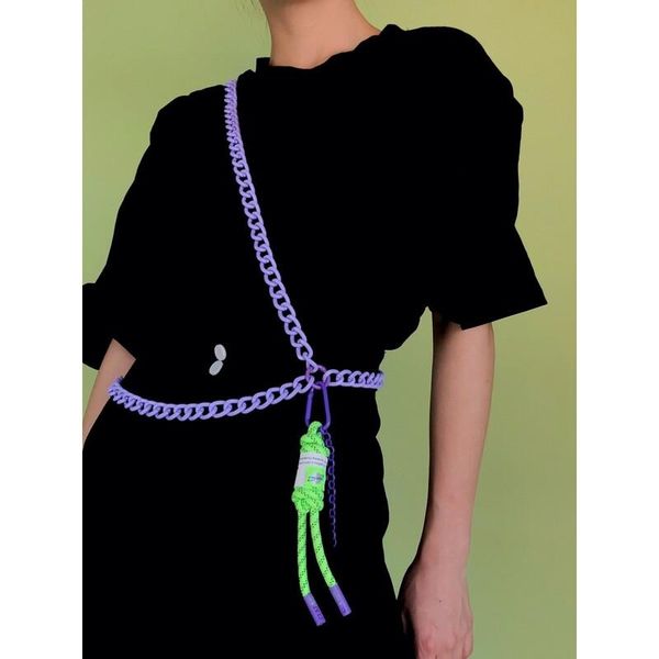 belts 2021 fashion purple waist chain adjust body original designer belt harajuku goth y2k punk accessories chains lanyard, Black;brown
belts 2021 fashion purple waist chain adjust body original designer belt harajuku goth y2k punk accessories chains lanyard, Black;brown