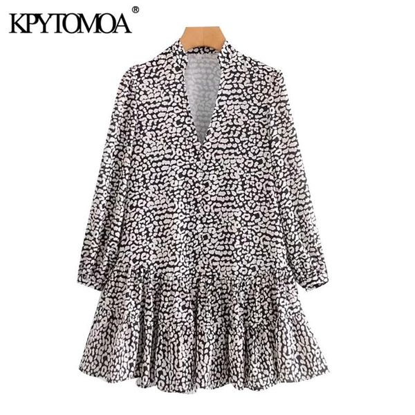 casual dresses kpytomoa women 2021 chic fashion leopard print ruffled mini dress vintage v neck long sleeve female vestidos mujer, Black;gray
casual dresses kpytomoa women 2021 chic fashion leopard print ruffled mini dress vintage v neck long sleeve female vestidos mujer, Black;gray