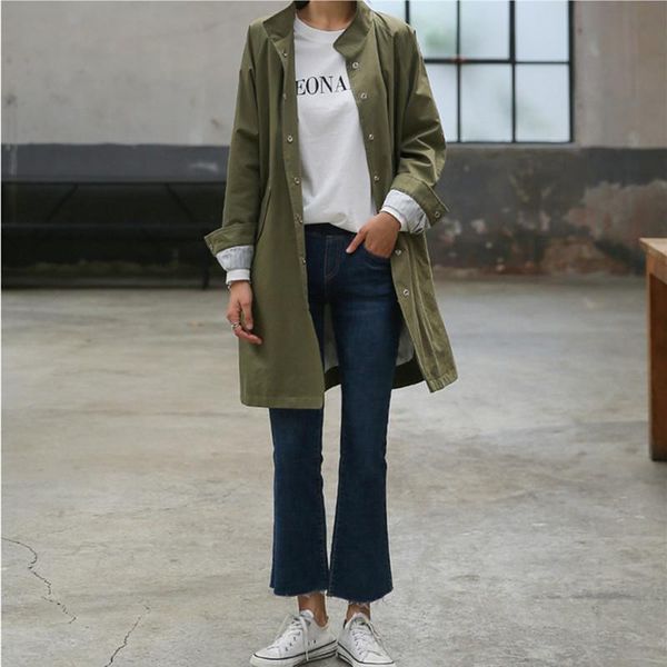 women's trench coats yuzacdwx elegant women coat 2021 autumn casual vintage washed outwear slim clothing, Tan;black
women's trench coats yuzacdwx elegant women coat 2021 autumn casual vintage washed outwear slim clothing, Tan;black