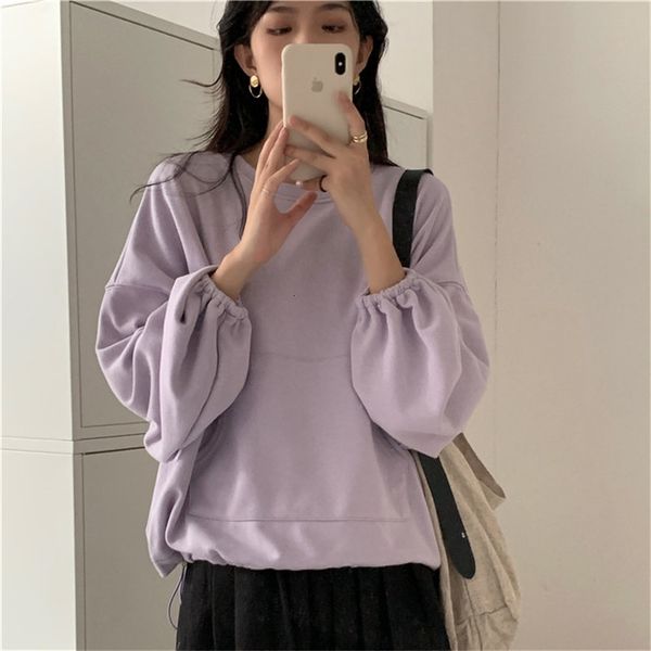 women's polos 2021 minimalist femme students solid o-neck all match pullovers chic warm korean casual loose sweatshirts xksk, White
women's polos 2021 minimalist femme students solid o-neck all match pullovers chic warm korean casual loose sweatshirts xksk, White