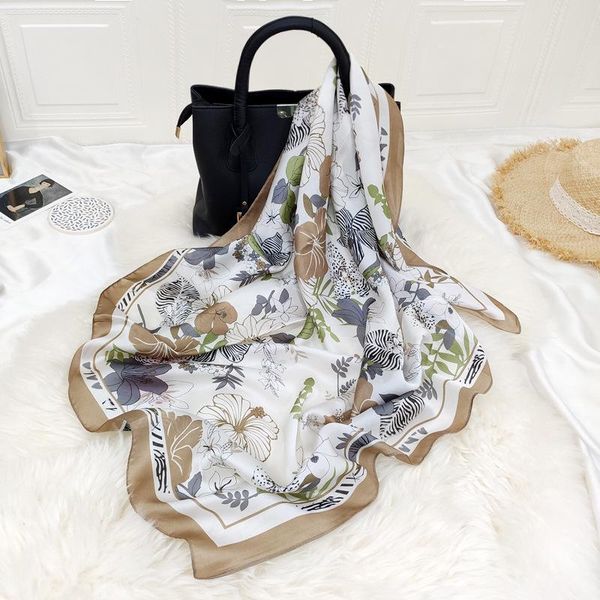 scarves fashion hair scarf for women print silk satin hijab scarfs 90cm*90cm square shawls neckerchief headband ladies fj366, Blue;gray
scarves fashion hair scarf for women print silk satin hijab scarfs 90cm*90cm square shawls neckerchief headband ladies fj366, Blue;gray