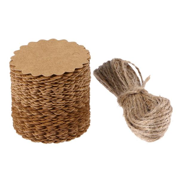 other arts and crafts 100pcs 60mm round scalloped kraft paper / gift tag diy luggage price label with 10m jute twine (brown)
other arts and crafts 100pcs 60mm round scalloped kraft paper / gift tag diy luggage price label with 10m jute twine (brown)