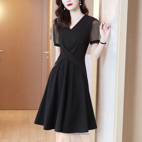 casual dresses women's summer dress french style 2021 black slim-fit temperament slimming socialite hepburn little, Black;gray
casual dresses women's summer dress french style 2021 black slim-fit temperament slimming socialite hepburn little, Black;gray