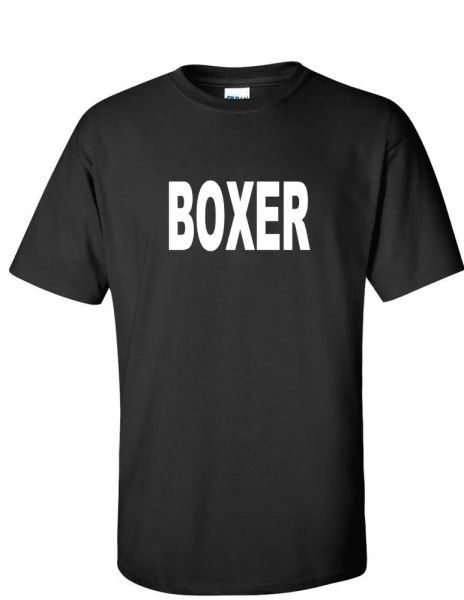 boxer training exercise fighter combat sports black white cotton t-shirt, White;black
boxer training exercise fighter combat sports black white cotton t-shirt, White;black