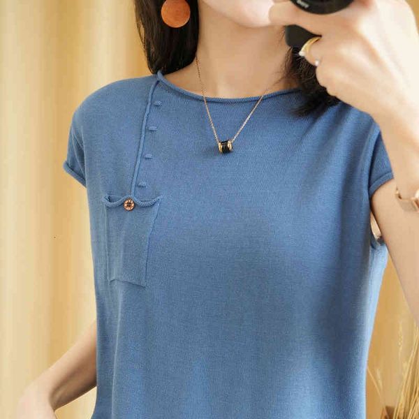 women's sweaters short-sleeved 100% cotton pullover light knit ladies o-neck shirt t-shirt yz7t, White;black
women's sweaters short-sleeved 100% cotton pullover light knit ladies o-neck shirt t-shirt yz7t, White;black