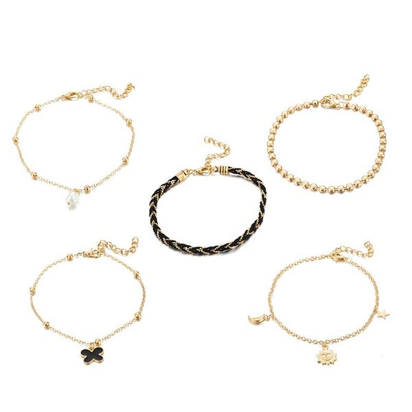 anklets moon star anklet for women 5pcs/sets flowers white pearl stone black rope foot-chain sandals summer jewelry gift 2021, Red;blue
anklets moon star anklet for women 5pcs/sets flowers white pearl stone black rope foot-chain sandals summer jewelry gift 2021, Red;blue