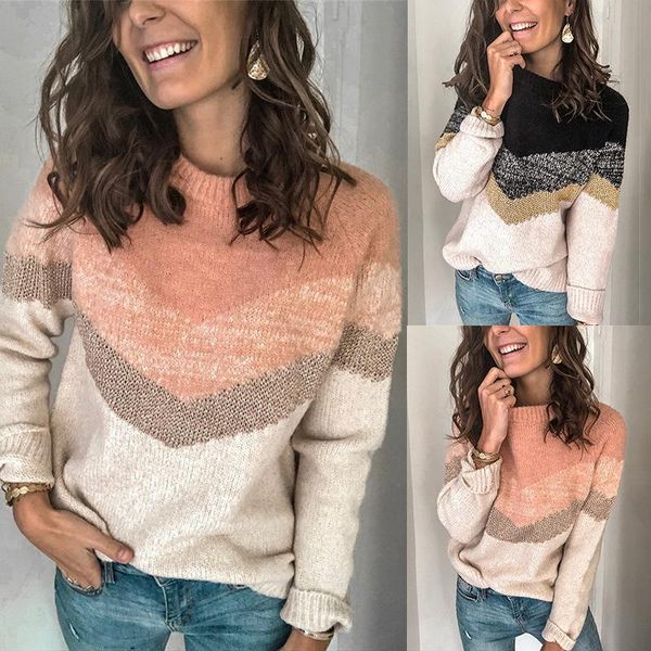 fashion women's splicing stripe knitted sweater autumn leisure loose crew neck long sleeves pullover street plus size sweaters, White;black
fashion women's splicing stripe knitted sweater autumn leisure loose crew neck long sleeves pullover street plus size sweaters, White;black