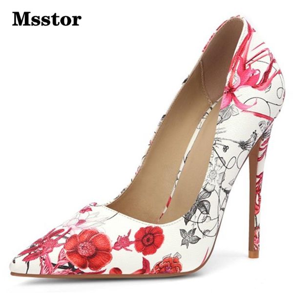 dress shoes msstor graffiti woman high heel white wedding flower fashion pumps women pointed toe autumn ladies party, Black
dress shoes msstor graffiti woman high heel white wedding flower fashion pumps women pointed toe autumn ladies party, Black