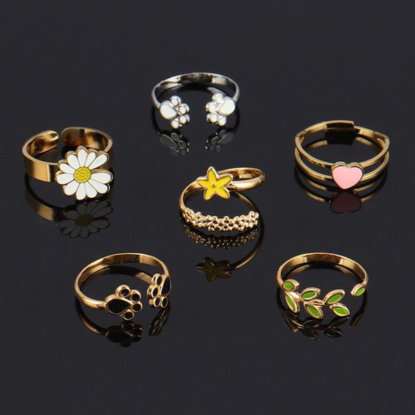 wedding rings stainless steel ring epoxy daisy flower for women bohemian fashion engagement bride love token gifts wife, Slivery;golden
wedding rings stainless steel ring epoxy daisy flower for women bohemian fashion engagement bride love token gifts wife, Slivery;golden