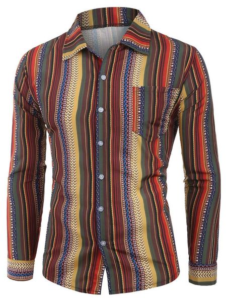 men's casual shirts long sleeve shirt digital printed cardigan lapel stripe fashion trend t-shirt., White;black
men's casual shirts long sleeve shirt digital printed cardigan lapel stripe fashion trend t-shirt., White;black