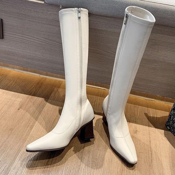 boots fashion white pu leather knee high 2022 women block heels female shoes pointed toe motorcycle ytmtloy botines de mujer, Black
boots fashion white pu leather knee high 2022 women block heels female shoes pointed toe motorcycle ytmtloy botines de mujer, Black