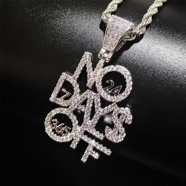 bling iced out letters pendant necklace no days off aaa zircon 2 colors men's necklace fashion hip hop jewelry gifts x0509, Black
bling iced out letters pendant necklace no days off aaa zircon 2 colors men's necklace fashion hip hop jewelry gifts x0509, Black