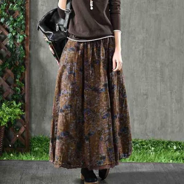 skirts high waist female long 2021 autumn arts style vintage print big swing a-line women loose casual p1354, Black
skirts high waist female long 2021 autumn arts style vintage print big swing a-line women loose casual p1354, Black
