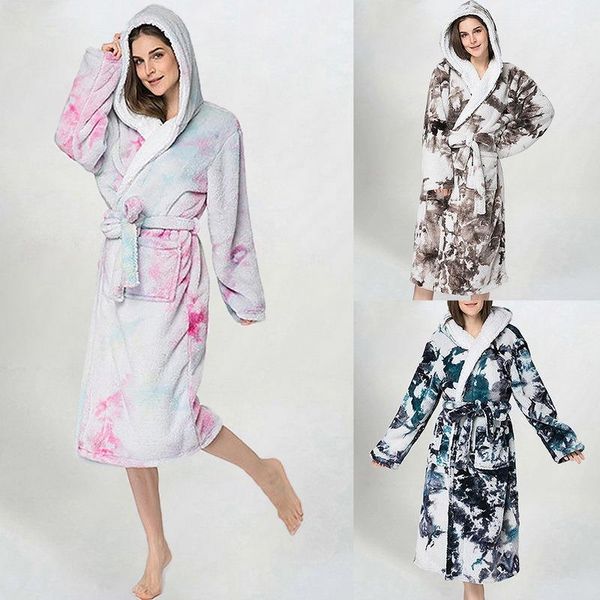women's sleepwear home clothes bathrobes tie dye night gown hoodie robe winter warm pajamas for woman&man 2021 and autumn, Black;red
women's sleepwear home clothes bathrobes tie dye night gown hoodie robe winter warm pajamas for woman&man 2021 and autumn, Black;red