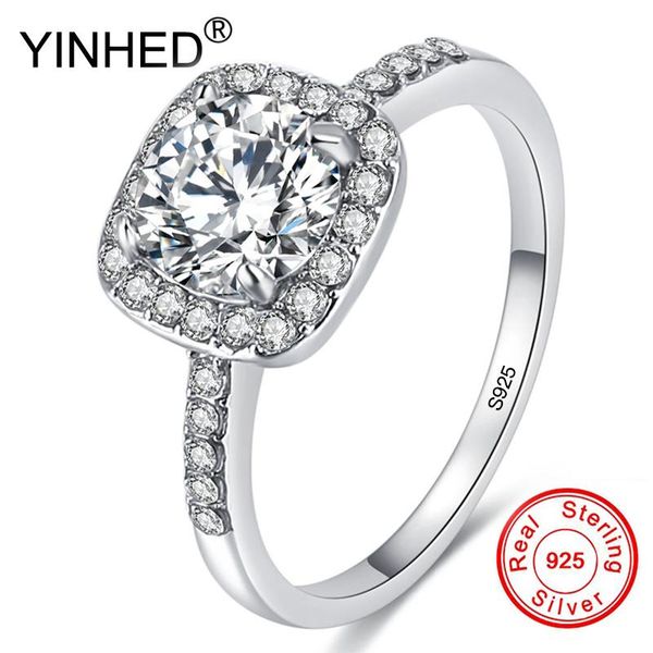 cluster rings yinhed classic female wedding ring with 1 round zirconia cz diamond engagement fine jewelry 925 silver wife gift zr706, Golden;silver
cluster rings yinhed classic female wedding ring with 1 round zirconia cz diamond engagement fine jewelry 925 silver wife gift zr706, Golden;silver