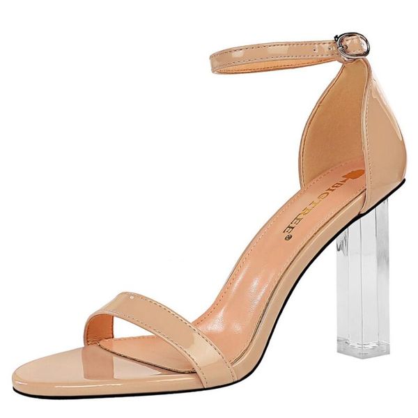 women sandals crystal heel transparent clear high heels summer pumps shoes size 43, Black
women sandals crystal heel transparent clear high heels summer pumps shoes size 43, Black