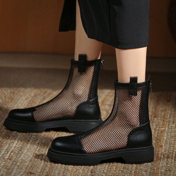 summer breathable mesh boots women fashion zipper hollow ankle comfort low heel shoes woman black beige
summer breathable mesh boots women fashion zipper hollow ankle comfort low heel shoes woman black beige
