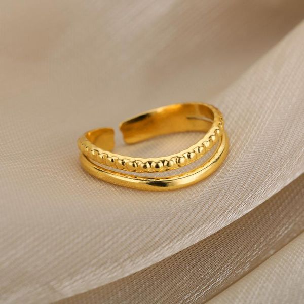 wedding rings punk double chain finger for women gold silver plated stainless steel open adjustable couple ring vintage birthday jewelry, Slivery;golden
wedding rings punk double chain finger for women gold silver plated stainless steel open adjustable couple ring vintage birthday jewelry, Slivery;golden