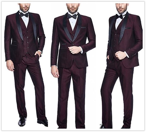 men's suits & blazers arrival groomsmen burgundy groom tuxedos shawl black lapel men wedding man bridegroom (jacket + pants vest t, White;black
men's suits & blazers arrival groomsmen burgundy groom tuxedos shawl black lapel men wedding man bridegroom (jacket + pants vest t, White;black