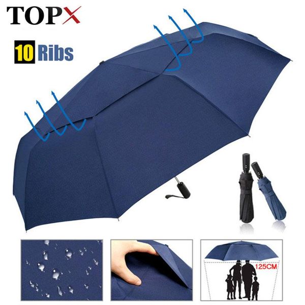 125cm large automatic quality umbrella rain women 3fold double layer windproof big outdoor umbrellas men woman paraguas parasol
125cm large automatic quality umbrella rain women 3fold double layer windproof big outdoor umbrellas men woman paraguas parasol
