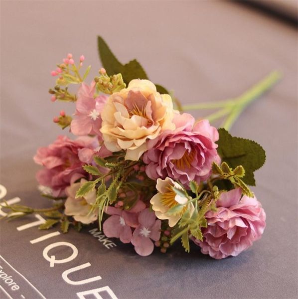 6lot artificial silk flower european bouquet fall vivid peony fake leaf wedding home party decoration decorative flowers & wreaths
6lot artificial silk flower european bouquet fall vivid peony fake leaf wedding home party decoration decorative flowers & wreaths