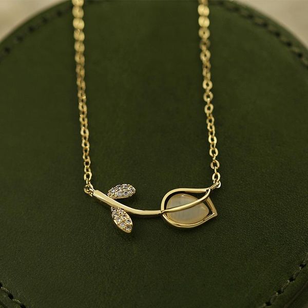 pendant necklaces korean fashion rose flower opal chain necklace for women temperament zirconia jewelry ins gift, Silver
pendant necklaces korean fashion rose flower opal chain necklace for women temperament zirconia jewelry ins gift, Silver