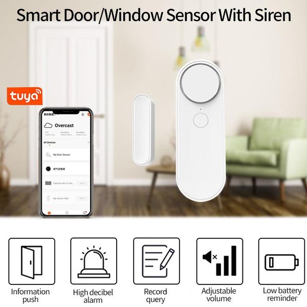 smart home sensor tuya wifi door app alarm open/closed detectors security alert work with alexa google
smart home sensor tuya wifi door app alarm open/closed detectors security alert work with alexa google