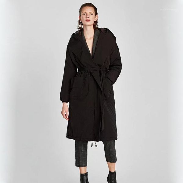 women's down & parkas super large hooded long cotton pad jacket slim thick warm waist belt with solid color casual black
women's down & parkas super large hooded long cotton pad jacket slim thick warm waist belt with solid color casual black