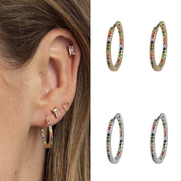 hoop & huggie crmya multicolor zircon cz 925 sterling silver gold filled inside out earrings for women round circle jewelry, Golden;silver
hoop & huggie crmya multicolor zircon cz 925 sterling silver gold filled inside out earrings for women round circle jewelry, Golden;silver