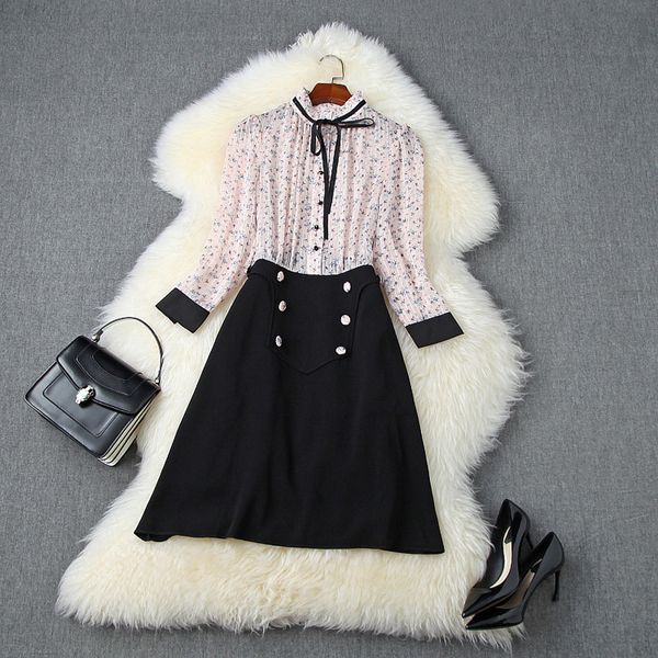 casual dresses summer long sleeve round neck multicolor floral chiffon ribbon tie bow panelled knee-length dress elegant q20t11104 aor7, Black;gray
casual dresses summer long sleeve round neck multicolor floral chiffon ribbon tie bow panelled knee-length dress elegant q20t11104 aor7, Black;gray