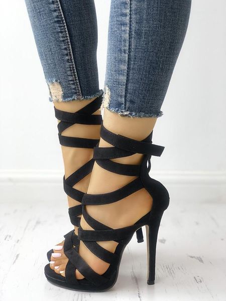 buckle crisscross open toe thin heeled sandals stiletto summer ankle-wrap sandal party gladiator women shoes woman, Black
buckle crisscross open toe thin heeled sandals stiletto summer ankle-wrap sandal party gladiator women shoes woman, Black