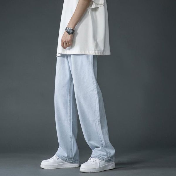 men's jeans men pants casual streetwear straight denim spring autumn solid women's trousers, Blue
men's jeans men pants casual streetwear straight denim spring autumn solid women's trousers, Blue
