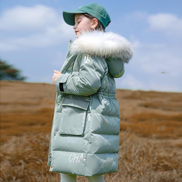 down coat winter jacket girls 2021 hooded casual clothing children with fur collar solid thick waterproof overcoat tz63, Blue;gray
down coat winter jacket girls 2021 hooded casual clothing children with fur collar solid thick waterproof overcoat tz63, Blue;gray