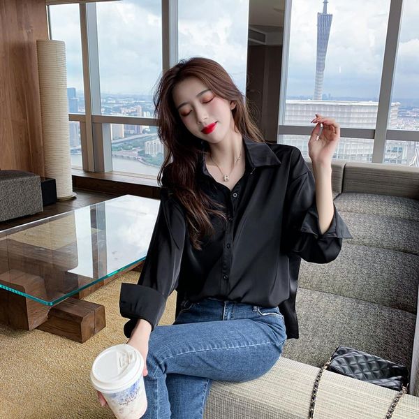 plus size casual full sleeve shirt womens spring loose women shirts black 6617 women's blouses &, White
plus size casual full sleeve shirt womens spring loose women shirts black 6617 women's blouses &, White