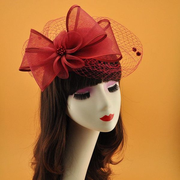 stingy brim hats elegant women veil fascinator hat hair clips wedding bridal cocktail headwear accessory, Blue;gray
stingy brim hats elegant women veil fascinator hat hair clips wedding bridal cocktail headwear accessory, Blue;gray
