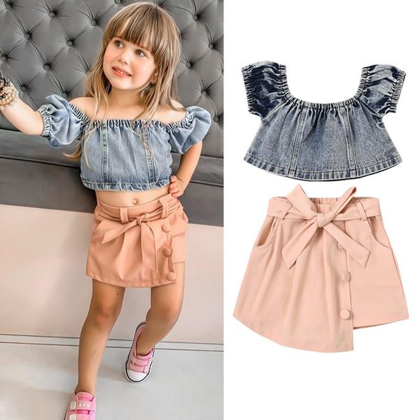 clothing sets kids clothes girls 2 to 6 age summer 2021 short skirt and denim jacket set children fashion casual two piece suit, White
clothing sets kids clothes girls 2 to 6 age summer 2021 short skirt and denim jacket set children fashion casual two piece suit, White